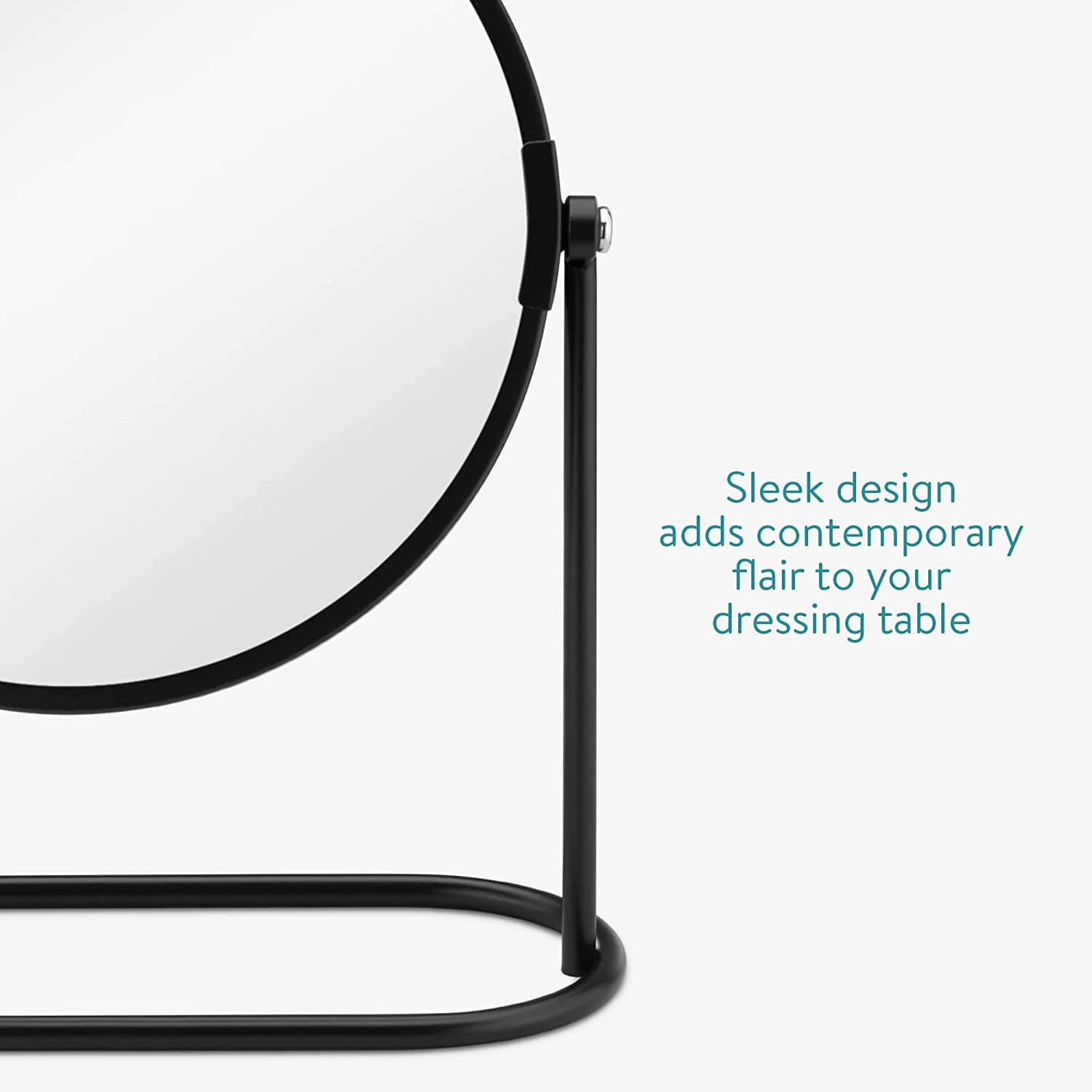 Navaris Μεταλλικός Καθρέπτης Μακιγιάζ Διπλής Όψης - 2x Μεγέθυνση - Black - 59325.01