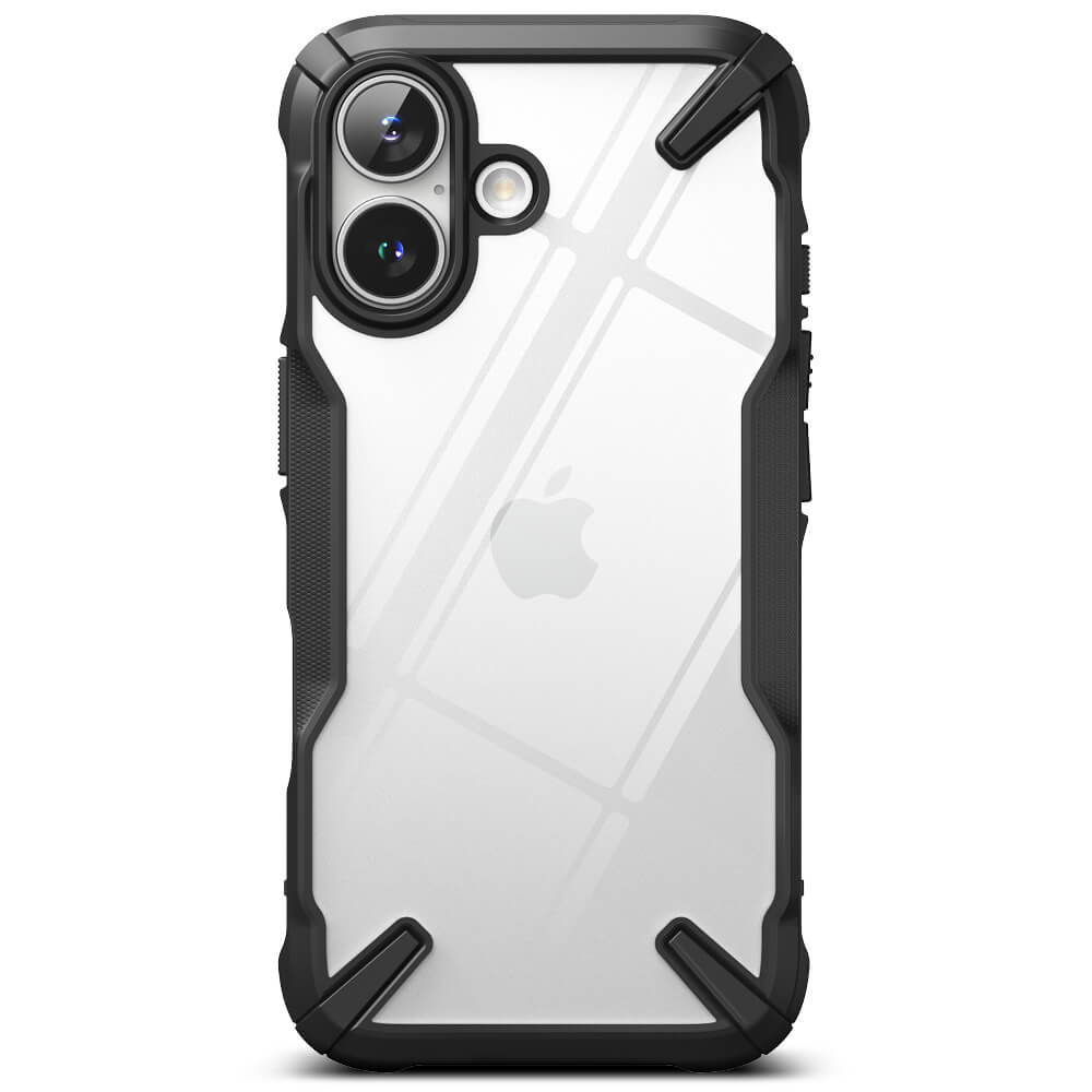 Ringke iPhone 16 Plus Fusion X Σκληρή Θήκη με Πλαίσιο Σιλικόνης - Black - Διάφανη