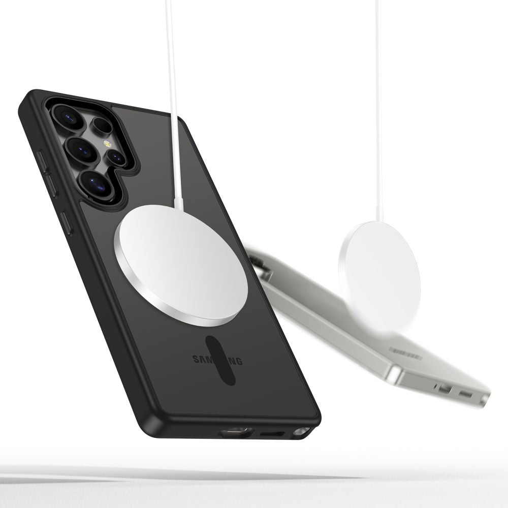 Tech-Protect Samsung Galaxy S25 Ultra MagMat Σκληρή Θήκη με Πλαίσιο Σιλικόνης και MagSafe - Black / Διάφανη