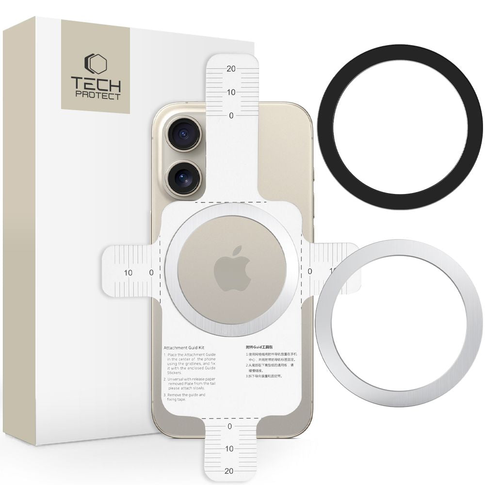 Tech-Protect MMP-110 Magnetic Δακτύλιος MagSafe - 2 Τεμάχια - Silver / Black