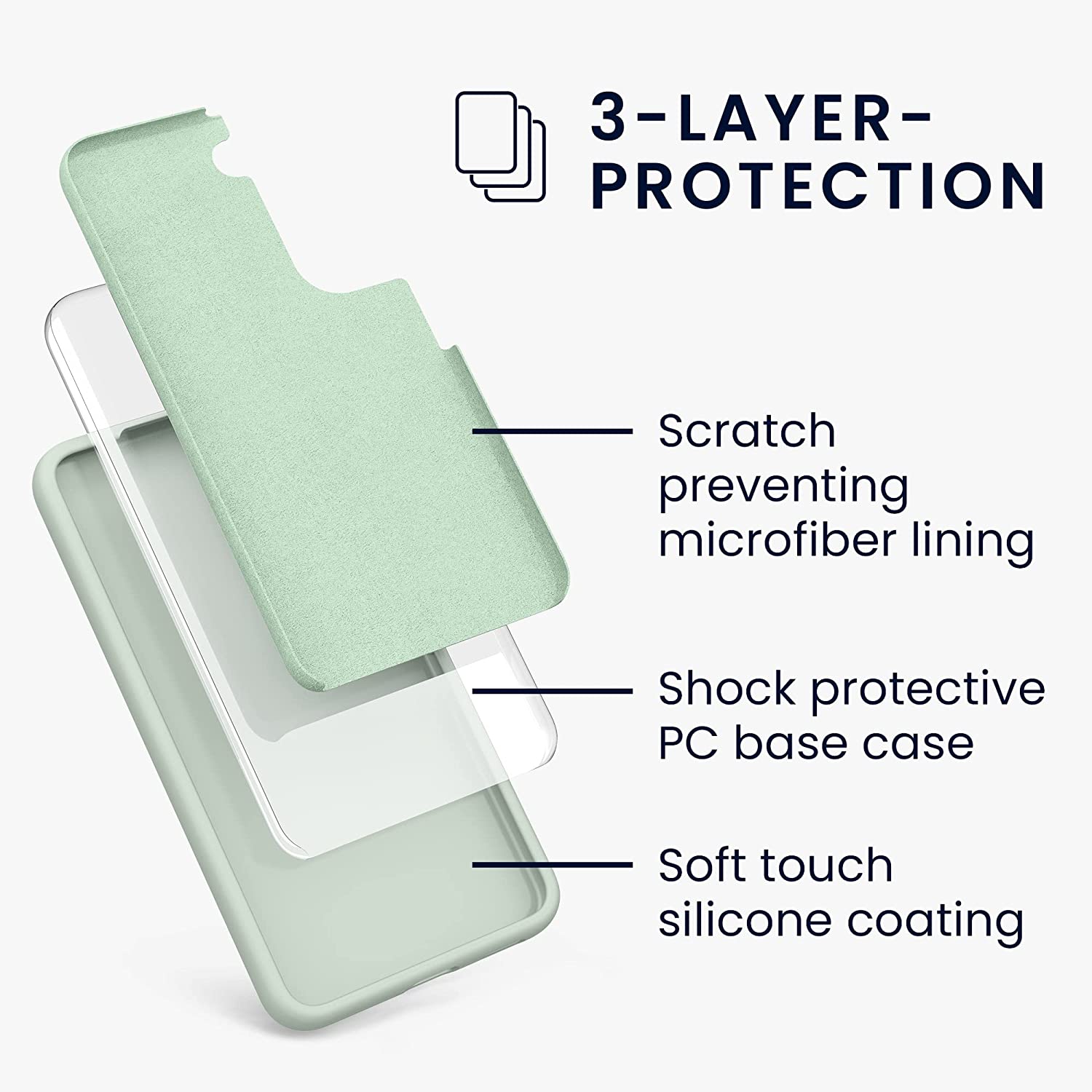 KW Samsung Galaxy S22 Θήκη Σιλικόνης Rubberized TPU - Frosty Mint - 56756.200