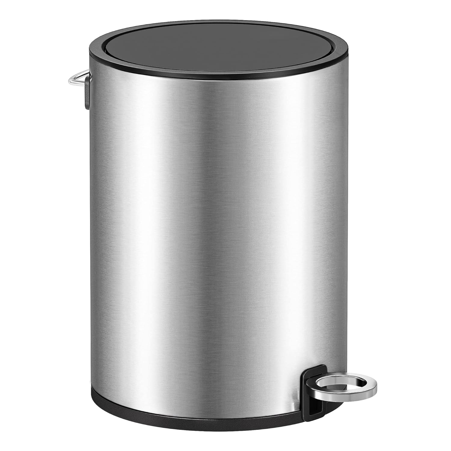 Songmics Κάδος Απορριμμάτων για το Μπάνιο - 3L - Silver / Black - LTB011E01