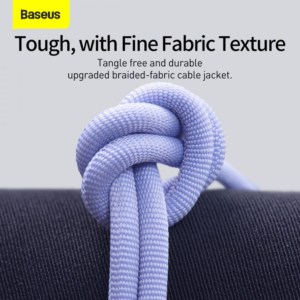 Baseus Crystal Shine Cable Type-C to Lightning PD 20W - Καλώδιο Δεδομένων και Γρήγορης Φόρτισης Type-C to Lightning 1.2M - Purple - CAJY000205