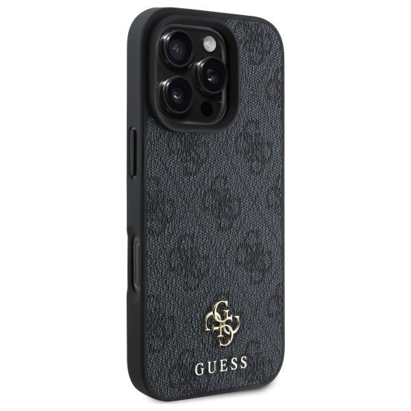 Guess iPhone 16 Pro - 4G Small Classic - MagSafe Θήκη με Επένδυση Συνθετικού Δέρματος - Black - GUHMP16LP4SM4MK