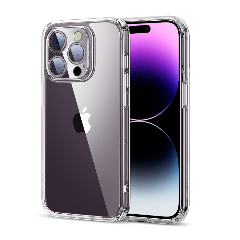 ESR iPhone 14 Pro Max Ice Shield Θήκη με Πλαίσιο Σιλικόνης και Όψη Γυαλιού Tempered Glass - Διάφανη