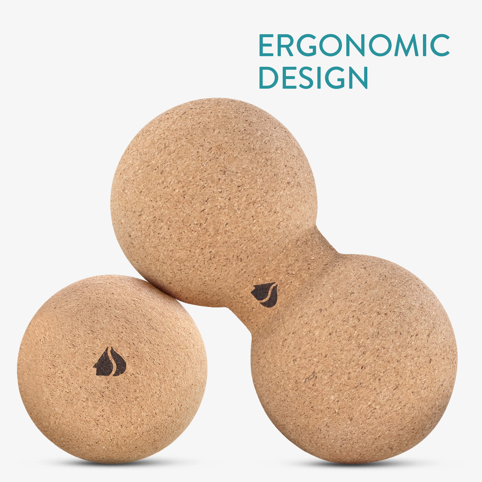 Navaris Σετ με 2 Μπάλες Μασάζ από Φελλό - Light Brown - 55331.02