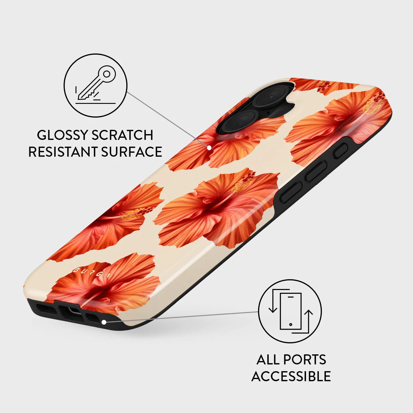 Burga iPhone 16 Fashion Tough MagSafe Σκληρή Θήκη με MagSafe - Bonita