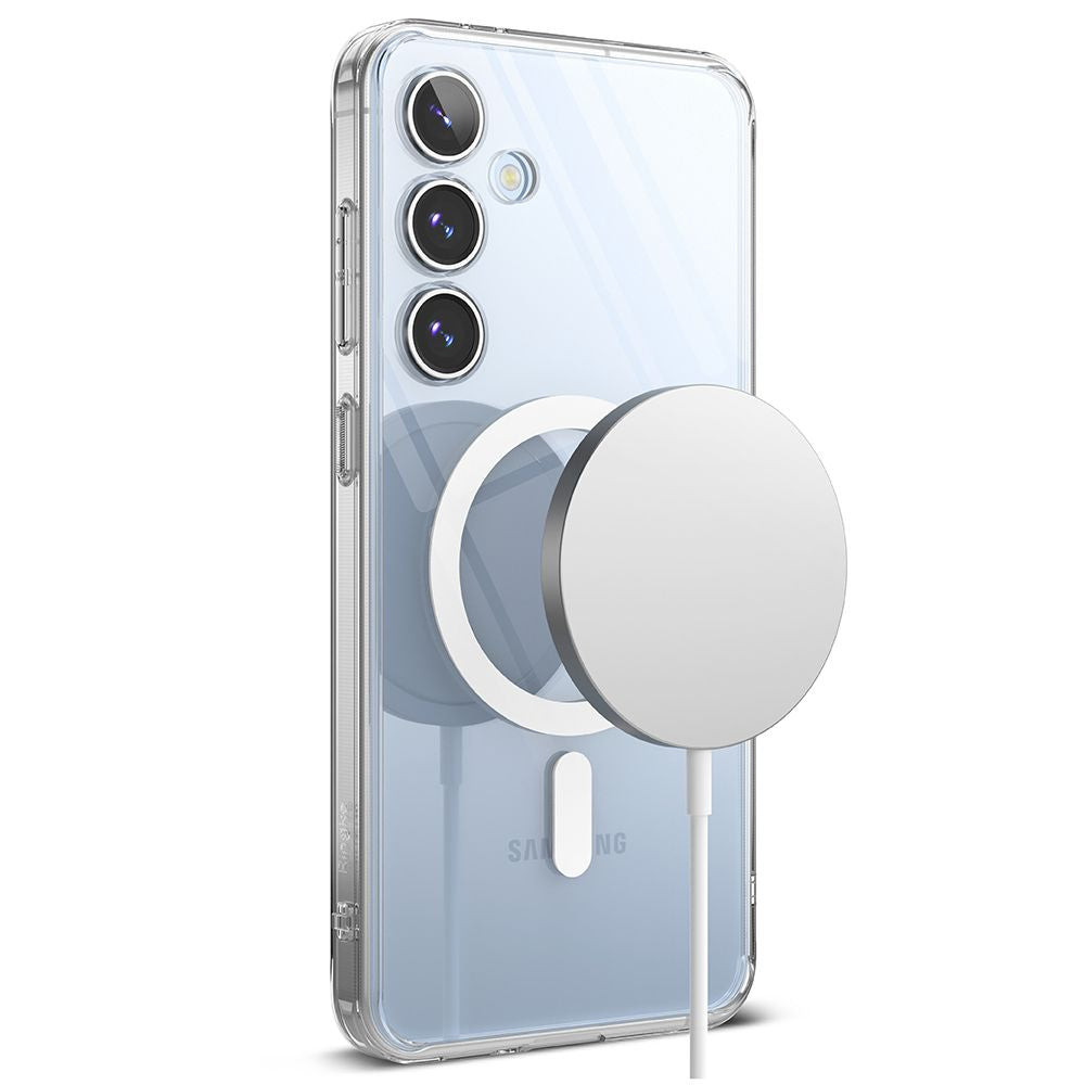 Ringke Samsung Galaxy S24 FE - Fusion Magnetic - Σκληρή Θήκη με Πλαίσιο Σιλικόνης και MagSafe - Διάφανη