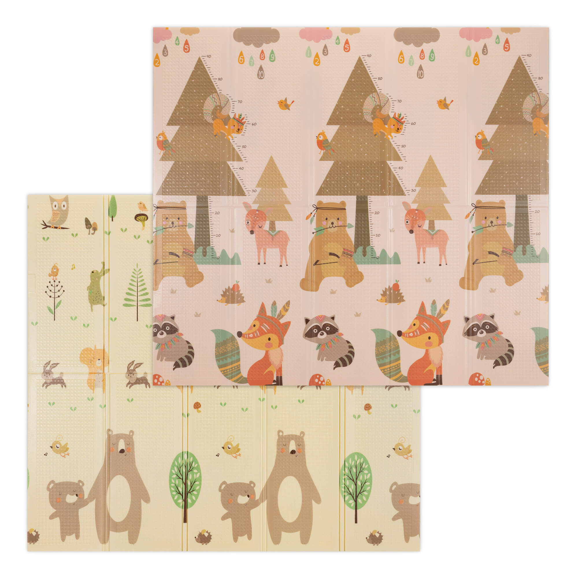 Navaris Αναδιπλούμενο Χαλάκι Παιχνιδιού Διπλής Όψης για Μωρά - Beige / Pink - 55293.03