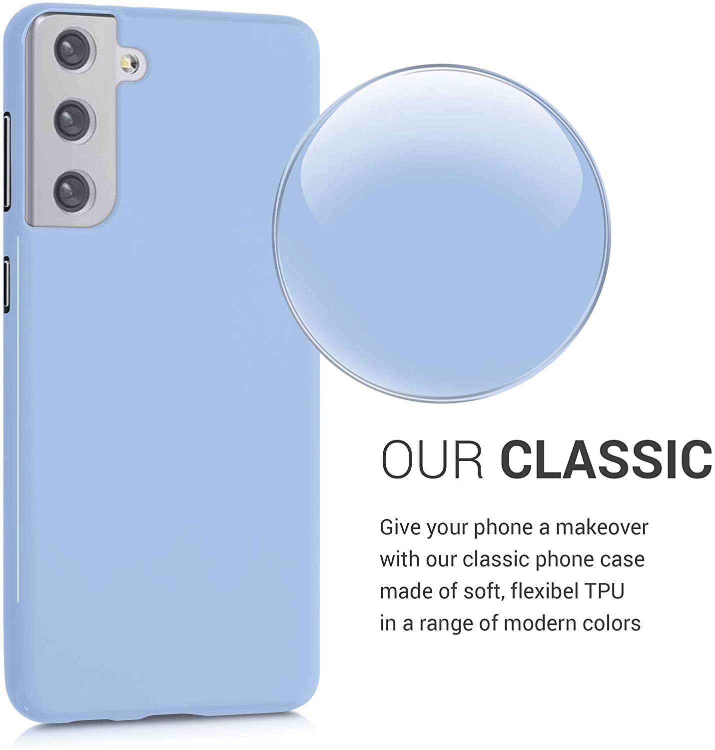 KW Samsung Galaxy S21 Plus Θήκη Σιλικόνης TPU - Light Blue Matte - 54065.58