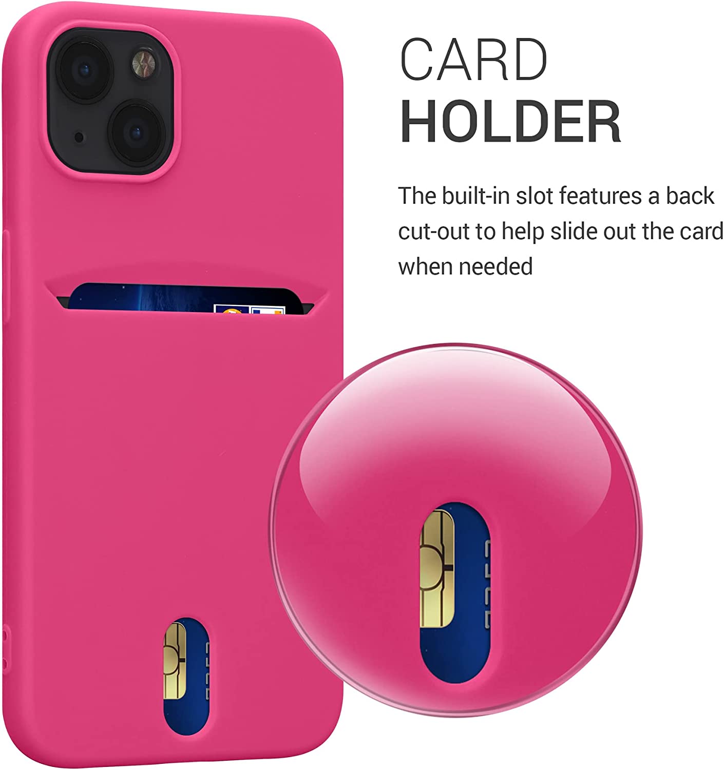 KW iPhone 13 Θήκη Σιλικόνης TPU - Neon Pink - 57748.77