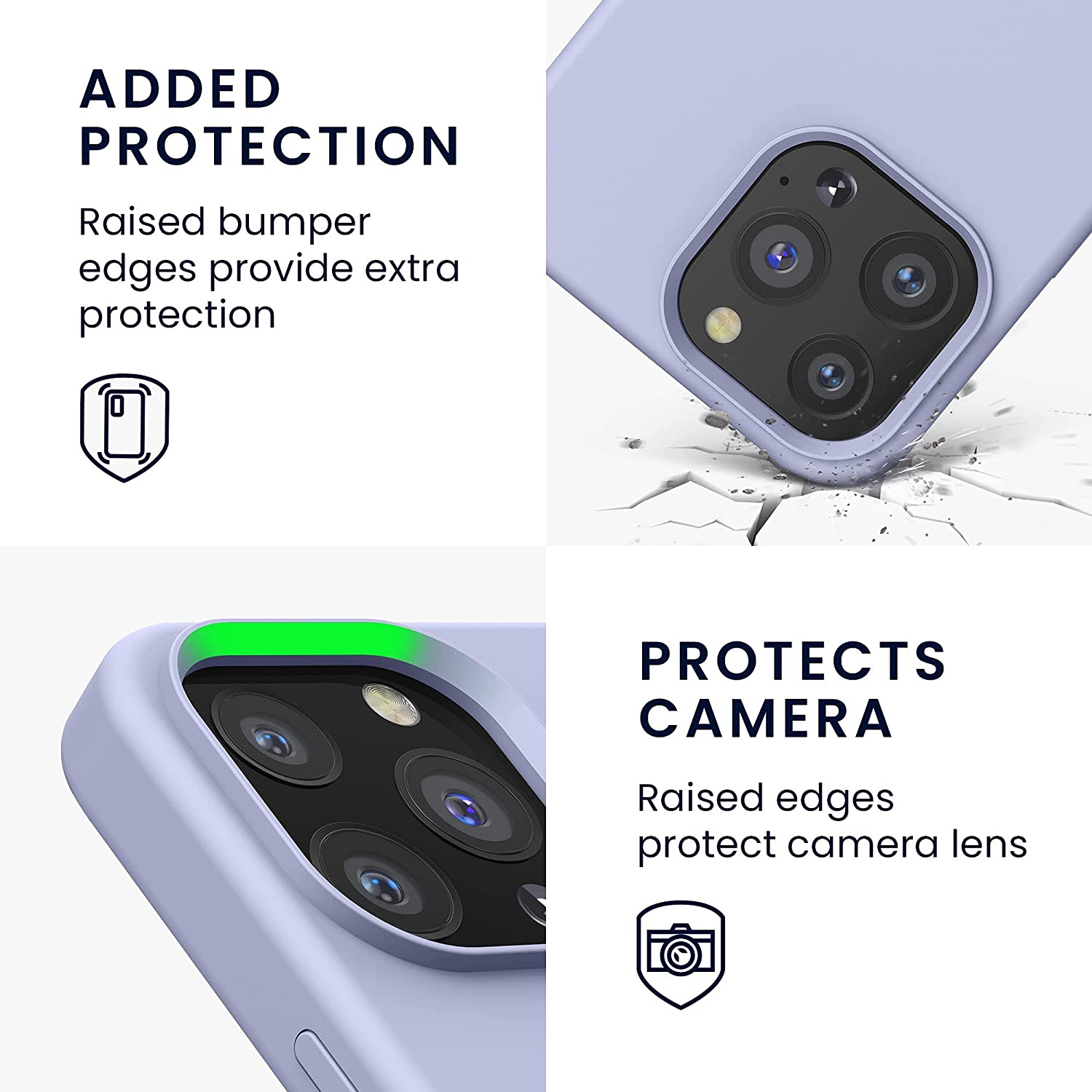 KW iPhone 13 Pro Θήκη Σιλικόνης Rubberized TPU - Pastel Lavender - 55880.139