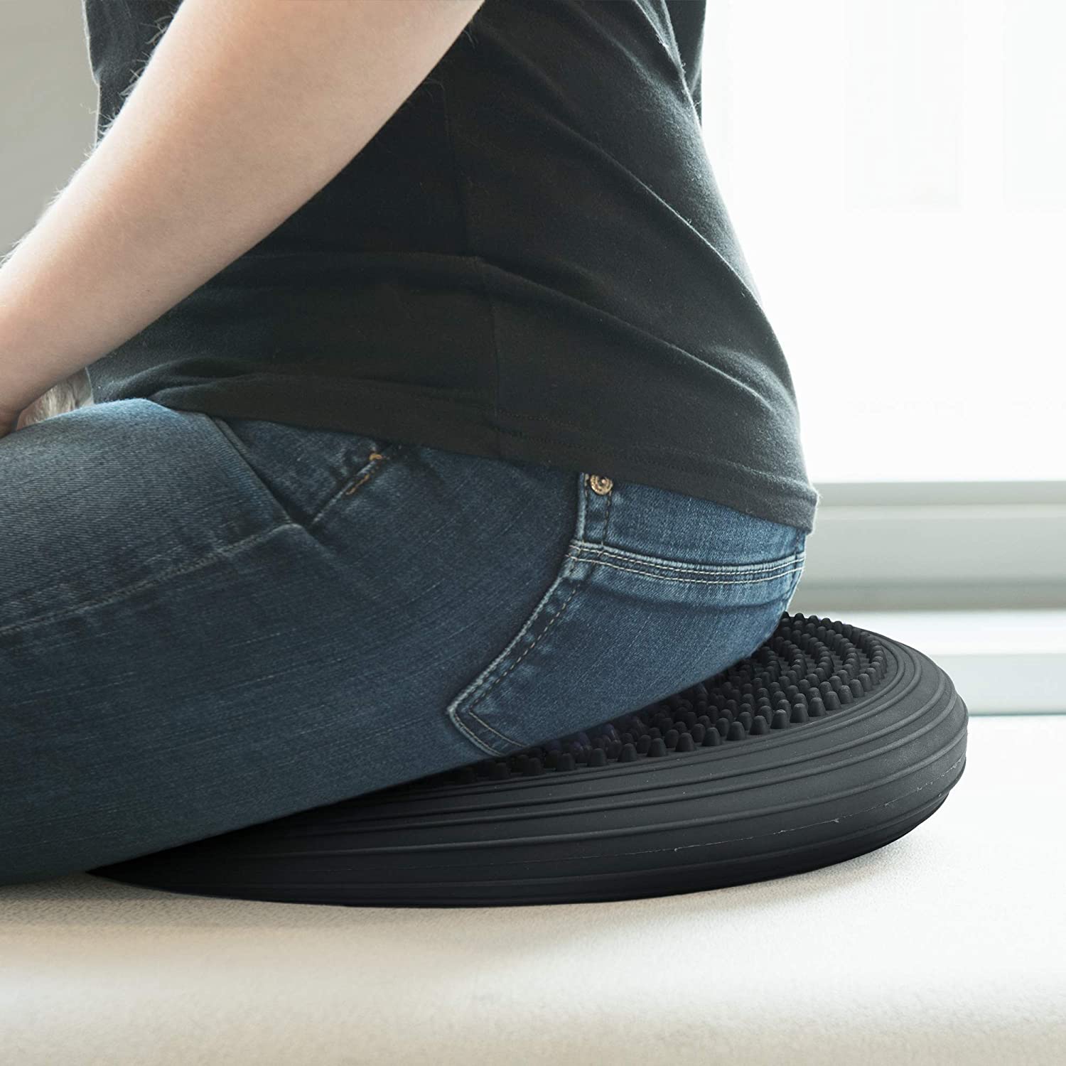 Navaris Μαξιλάρι Στάσης Σώματος / Σανίδα Ισορροπίας - 33cm - Dark Grey - 49286.19