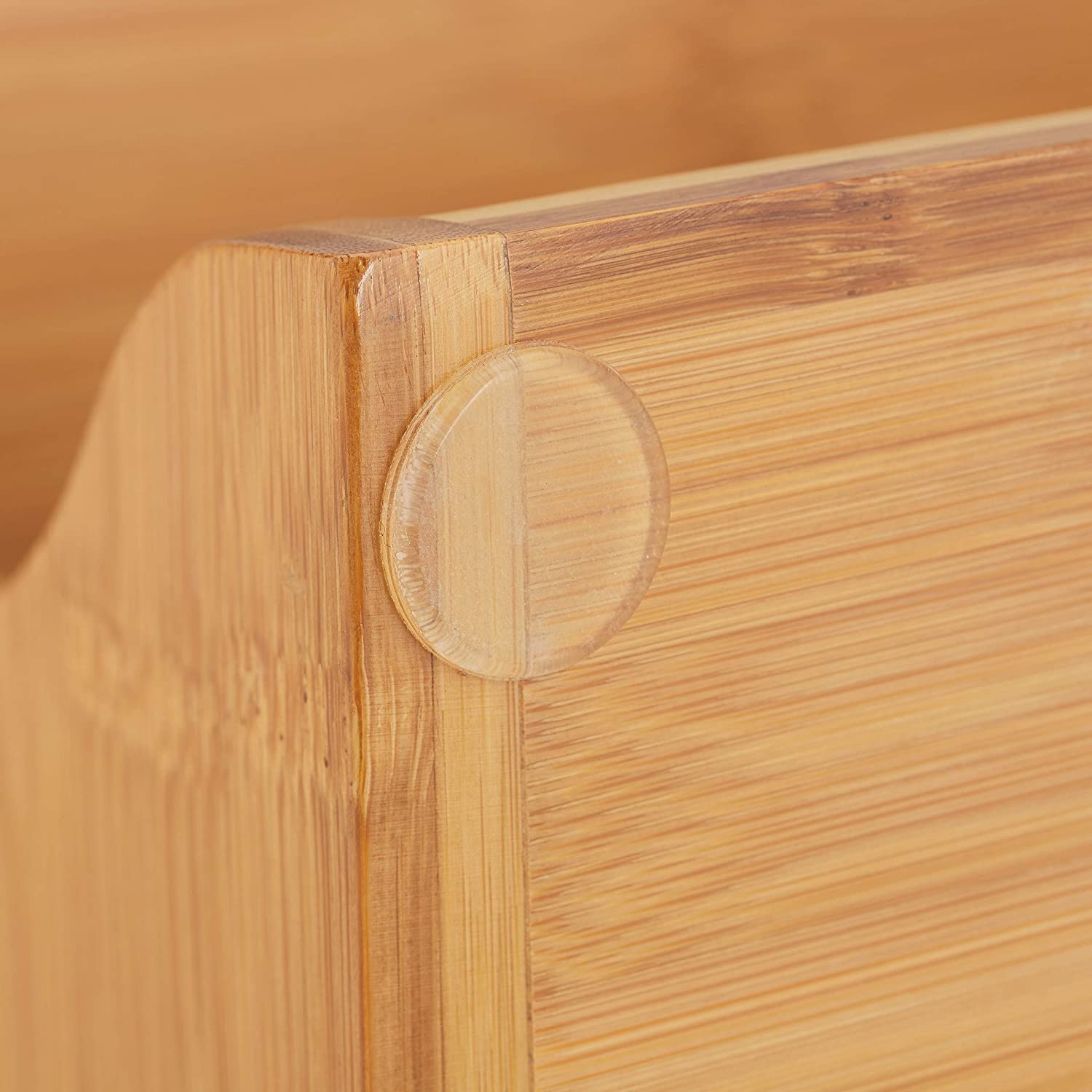 Relaxdays Ξύλινη Βάση από Μπαμπού με 2 Μπολ από Ανοξείδωτο Ατσάλι για Κατοικίδια - 300 ml - Natural - 4052025288600