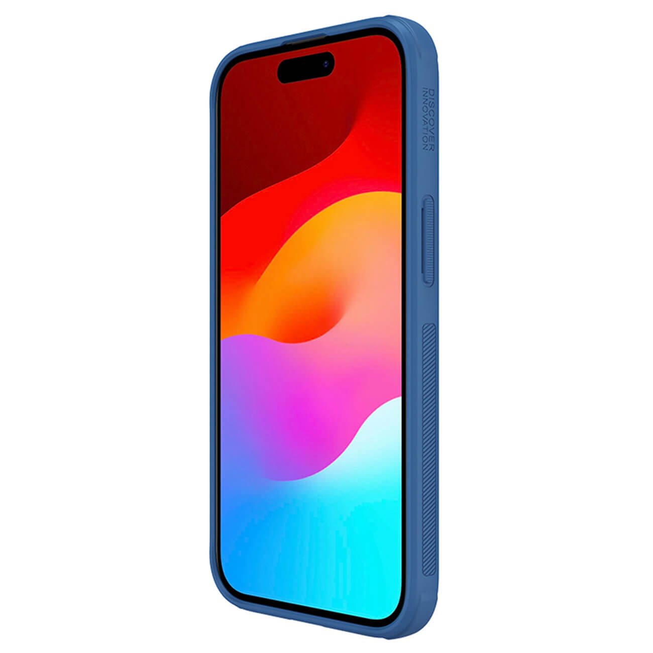Nillkin iPhone 15 Super Frosted Shield Pro Σκληρή Θήκη με Πλαίσιο Σιλικόνης - Blue