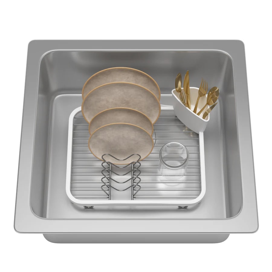 Umbra Sinkin Στεγνωτήριο Πιάτων - Μαχαιροπίρουνων - White / Nickel