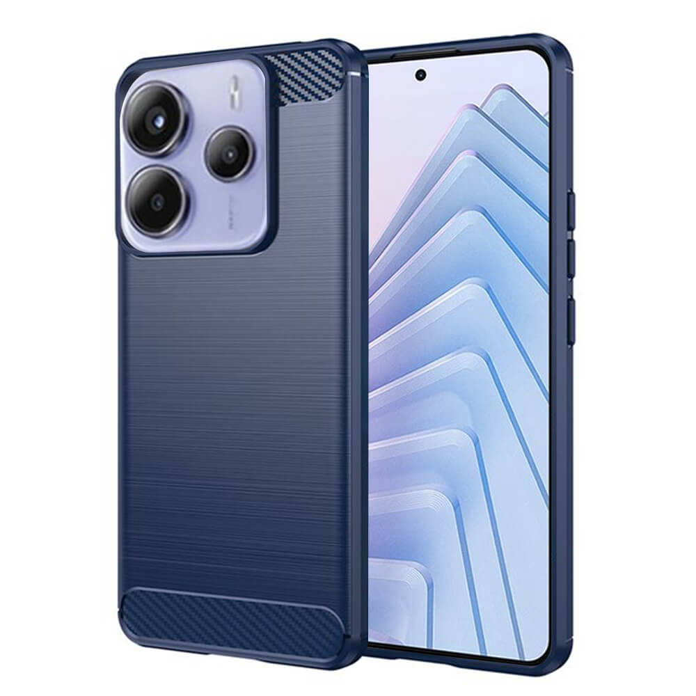 Techsuit Xiaomi Redmi Note 14 5G Carbon Silicone Θήκη Σιλικόνης TPU - Blue