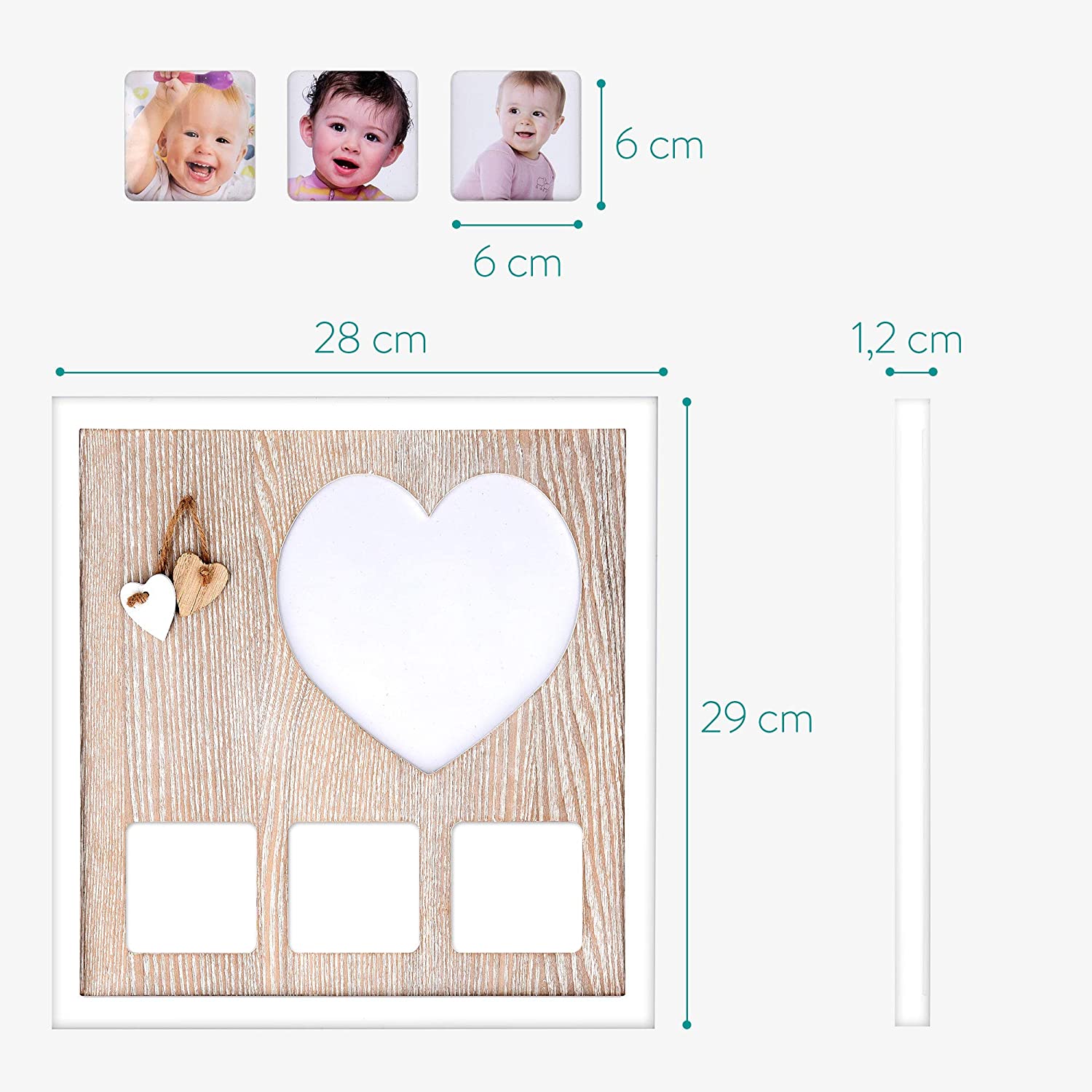 Navaris Σετ Κορνιζών από Μελάνι για Αποτύπωμα Μωρού - Wooden - 51849.01