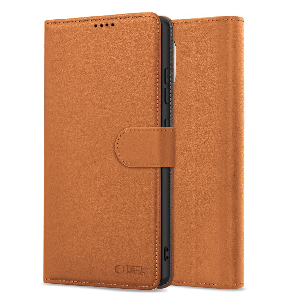 Tech - Protect iPhone 16e Θήκη Πορτοφόλι Stand από Δερματίνη - Saddle Brown