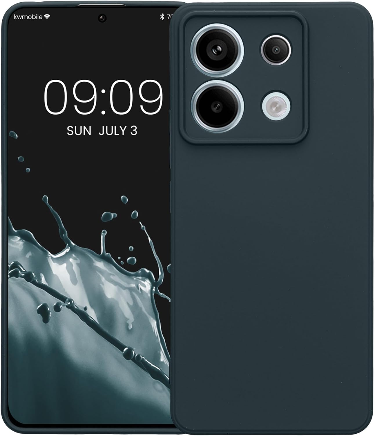 KW Xiaomi Redmi Note 13 Pro 5G / Poco X6 5G Λεπτή Θήκη Σιλικόνης Rubberized TPU - Dark Slate