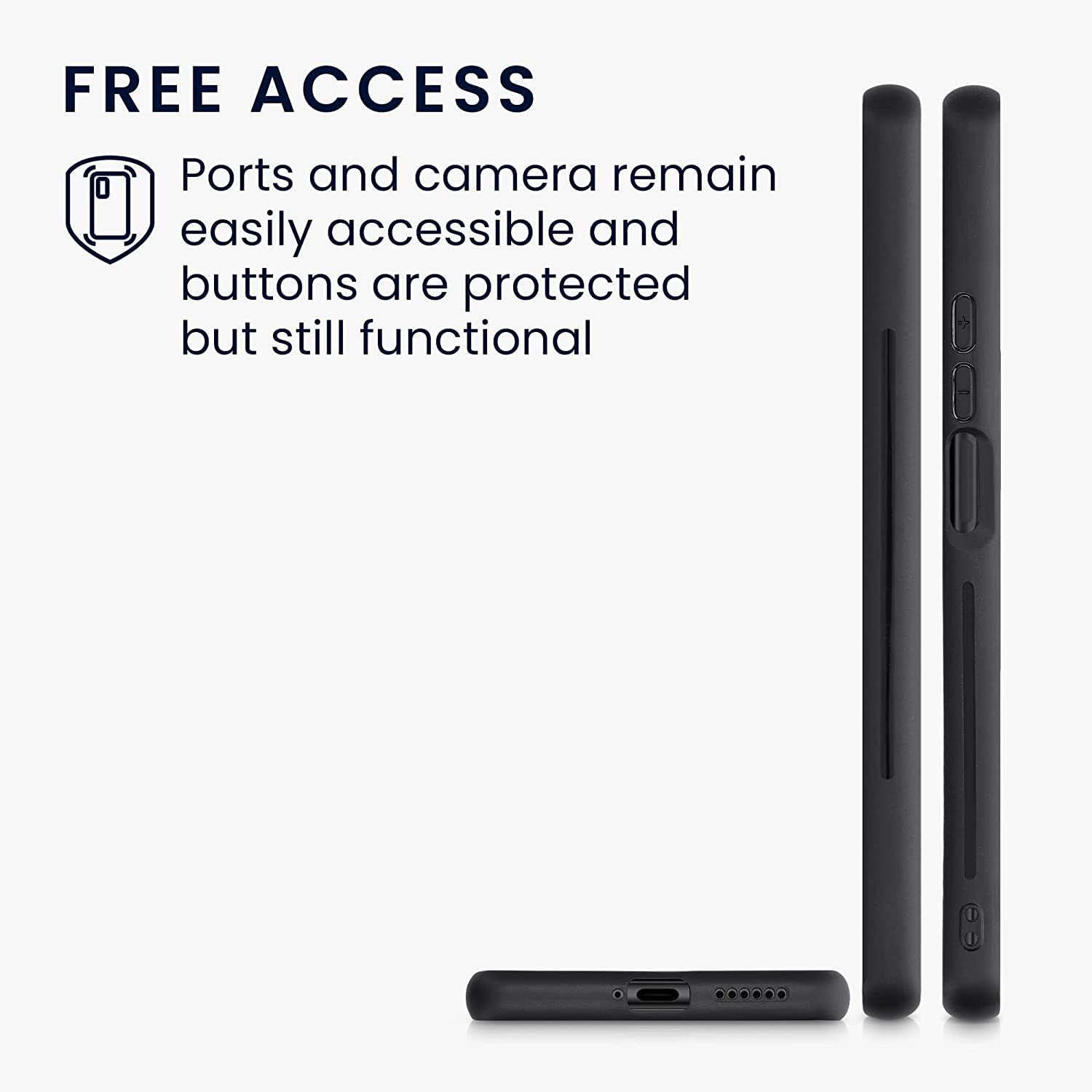 KW Xiaomi 11T / 11T Pro Θήκη από Φυσικό Ξύλο και Carbon - Black / Dark Brown - 56624.01