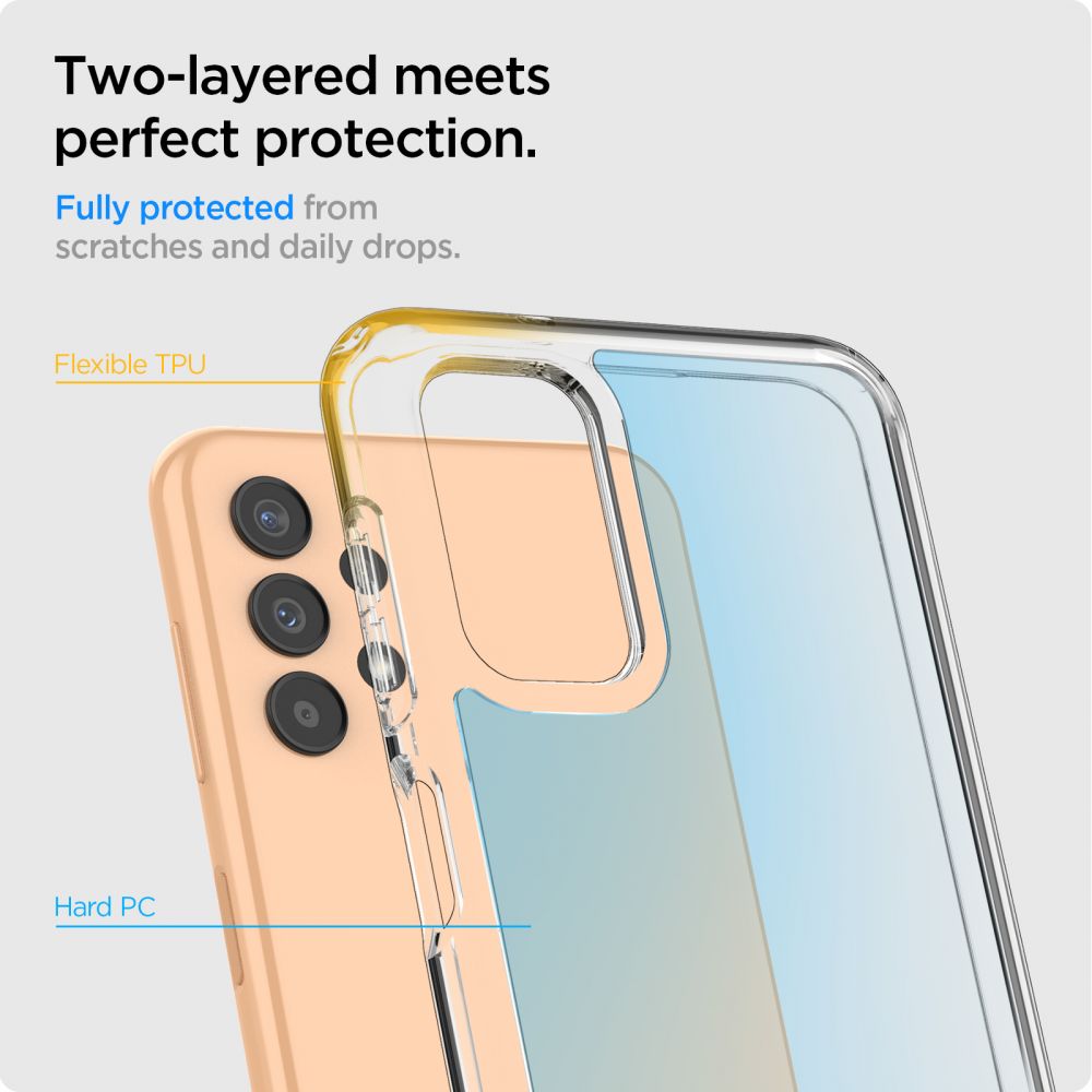 Spigen Samsung Galaxy A13 4G - Ultra Hybrid Σκληρή Θήκη με Πλαίσιο Σιλικόνης - Crystal Clear