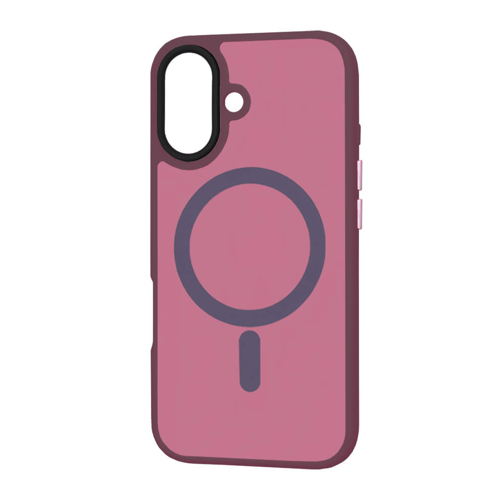 Techsuit iPhone 16 - HaloFrost Series MagSafe - Σκληρή Θήκη με Πλαίσιο Σιλικόνης - Bordeaux