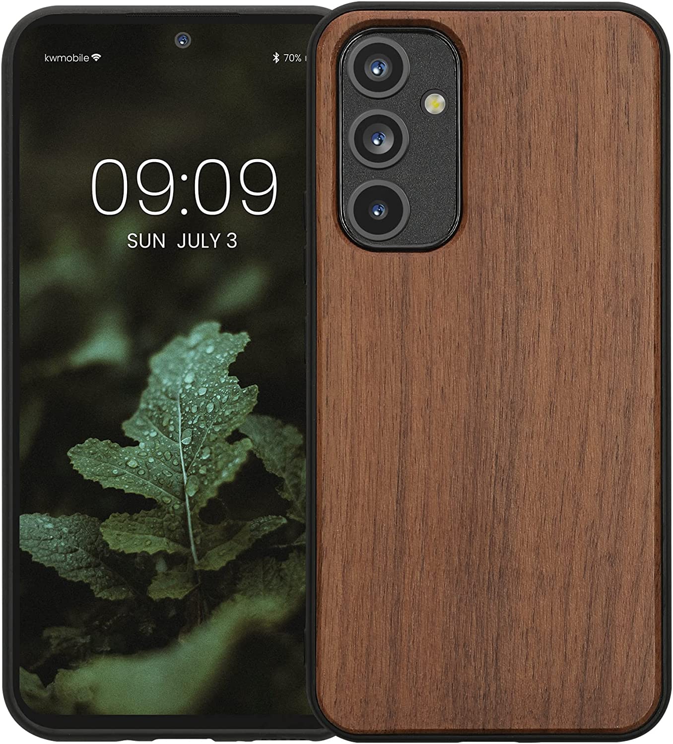 KW Samsung Galaxy A54 5G Θήκη από Φυσικό Ξύλο - Dark Brown - 60798.18