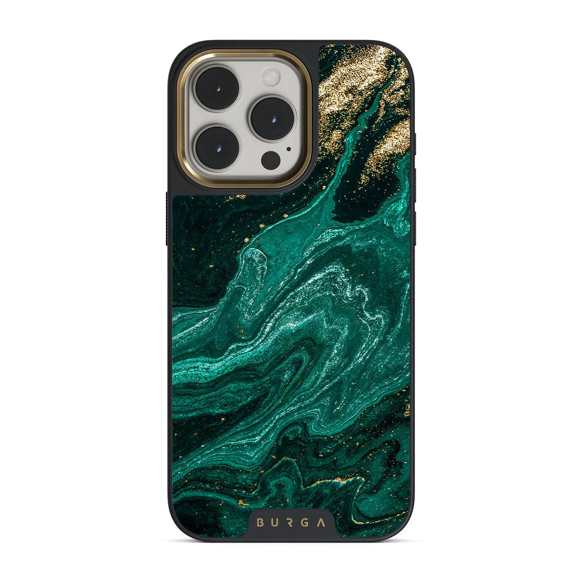 Burga iPhone 15 Pro Elite Σκληρή Θήκη - Gold - Emerald Pool
