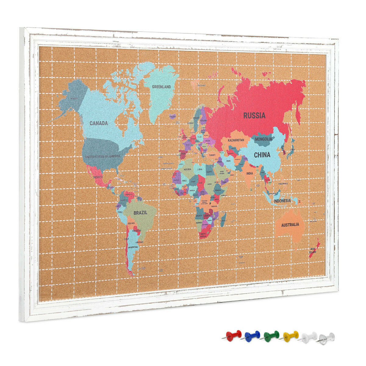 Navaris Πίνακας Ανακοινώσεων από Φελλό - 90 x 60 cm - Design World Map - 52178.01.7