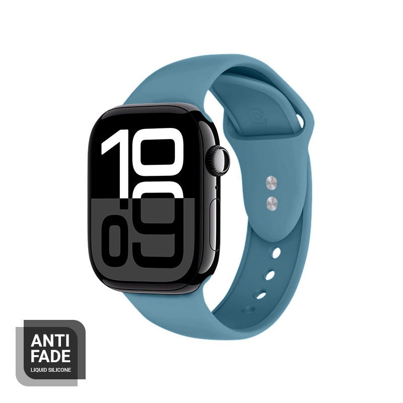 Crong Λουράκι Apple Watch 2/3/4/5/6/7/8/9/10/11 - SE (1/2/3) - 38/40/41/42mm Σιλικόνης - Liquid Strap - Marine