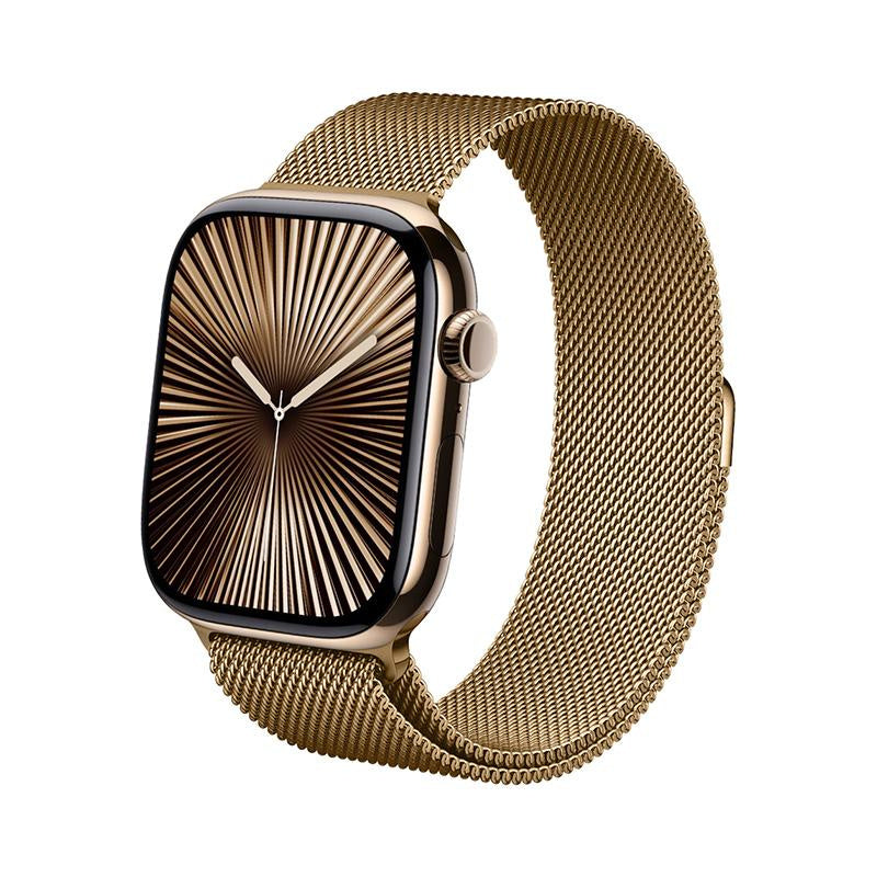 Crong Λουράκι Apple Watch 4/5/6/7/8/9/10/11 - SE (1/2/3) - ULTRA (1/2/3) - 44/45/46/49mm από Ανοξείδωτο Ατσάλι - Milano Steel - Rose Gold