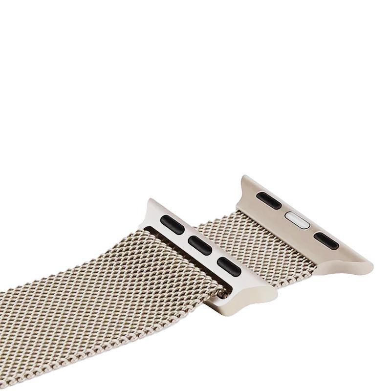 Crong Λουράκι Apple Watch 4/5/6/7/8/9/10/11 - SE (1/2/3) - ULTRA (1/2/3) - 44/45/46/49mm από Ανοξείδωτο Ατσάλι - Milano Steel - Champagne