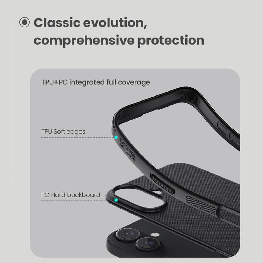 Nillkin iPhone 16 Super Frosted Shield Pro Σκληρή Θήκη με Πλαίσιο Σιλικόνης - Deep Green