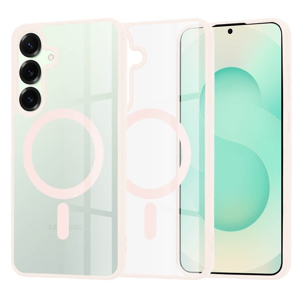 Techsuit Samsung Galaxy S25 Plus - MagSafe Pro - Σκληρή Θήκη με Πλαίσιο Σιλικόνης - Nude Pink