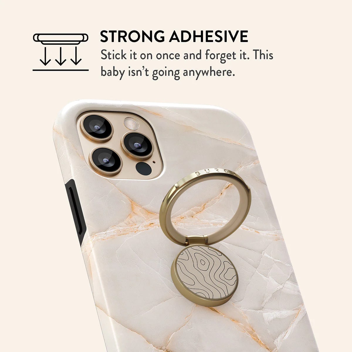 Burga Ring Holder - Δαχτυλίδι Συγκράτησης Κινητού - Βάση Στήριξης - Gold - Wild Terrain