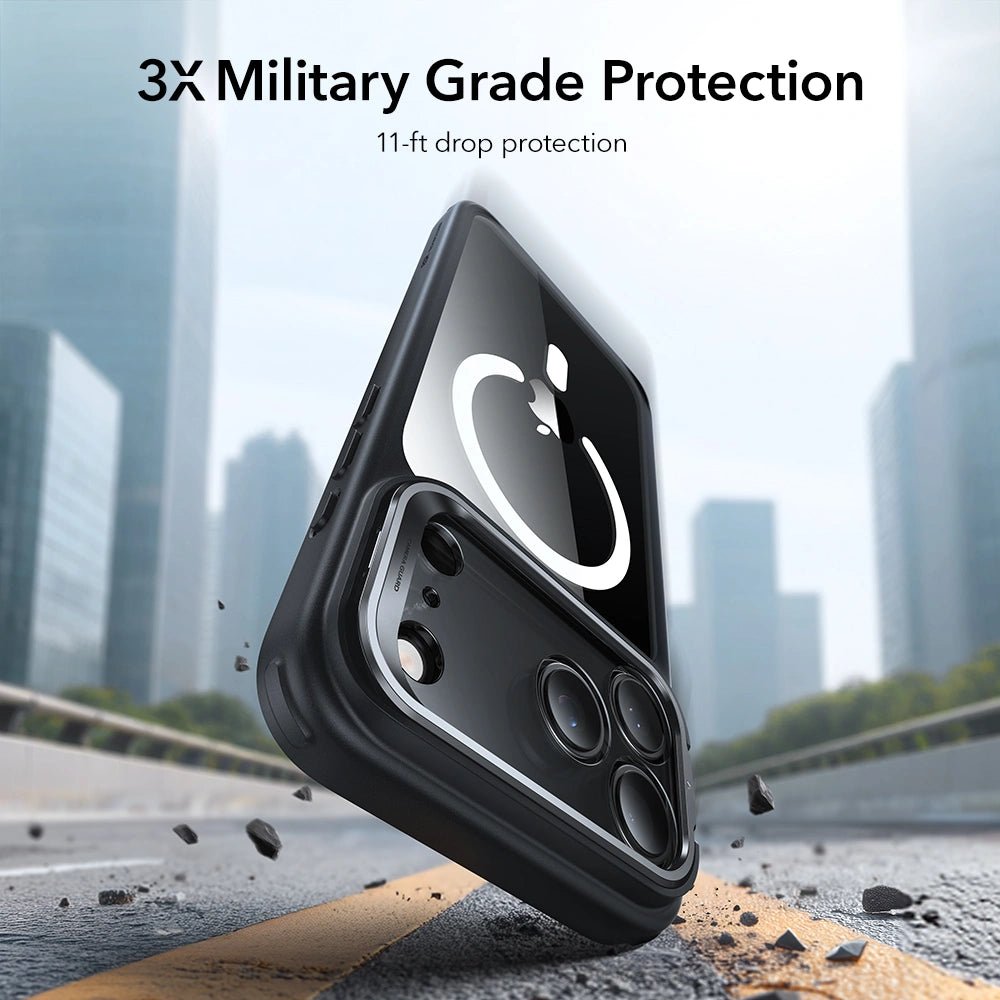 ESR iPhone 17 Pro - Classic Hybrid Kickstand MagSafe - Σκληρή Θήκη με Πλαίσιο Σιλικόνης και MagSafe - Διάφανη / Black
