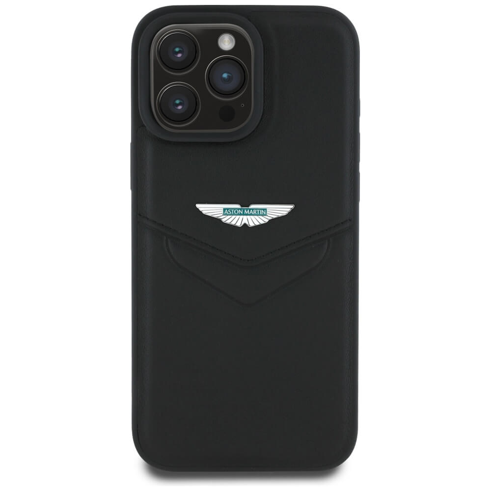 Aston Martin iPhone 16 Pro - HC Leather Victory - Σκληρή Θήκη με Επένδυση Γνήσιου Δέρματος - Black