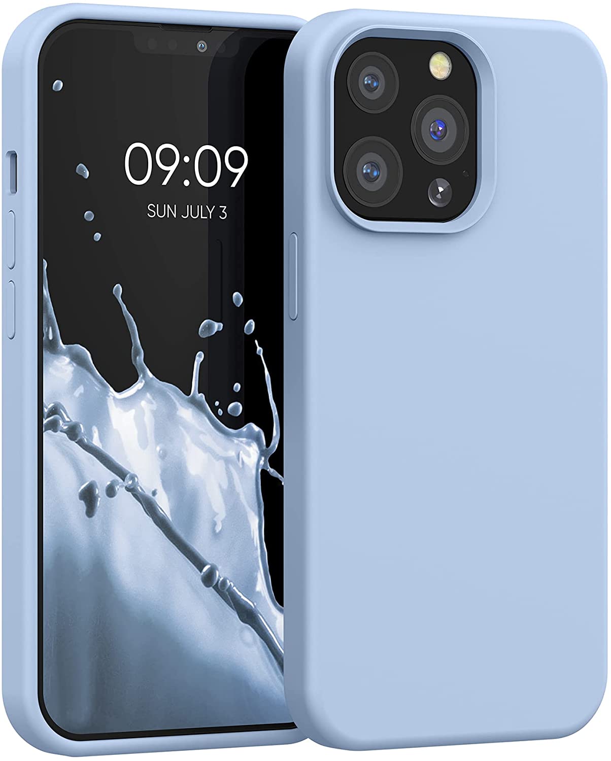 KW iPhone 13 Pro Θήκη Σιλικόνης Rubberized TPU - Light Blue Matt - 55880.58