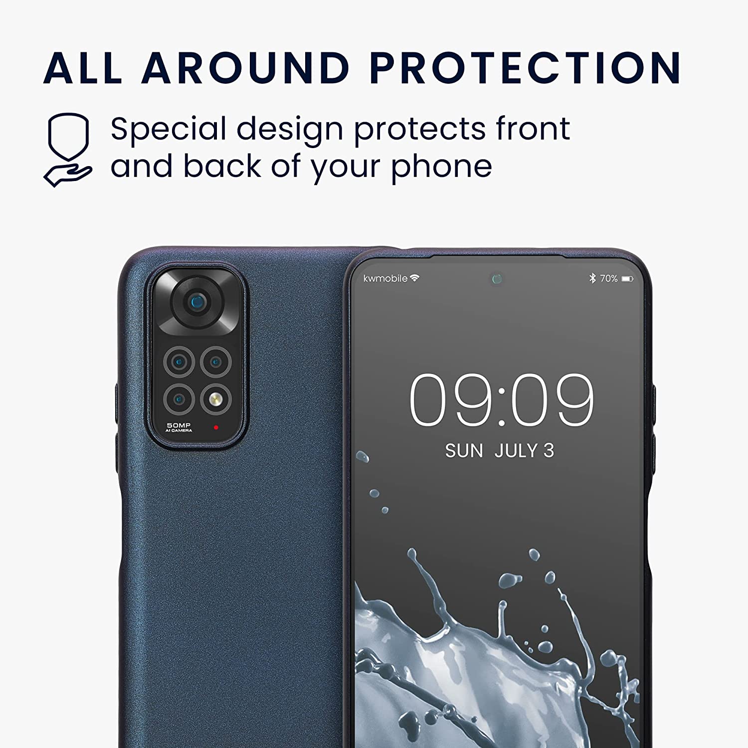 KW Xiaomi Redmi Note 11 / Redmi Note 11S Θήκη Σιλικόνης TPU - Metallic Zodiac Blue - 57370.239