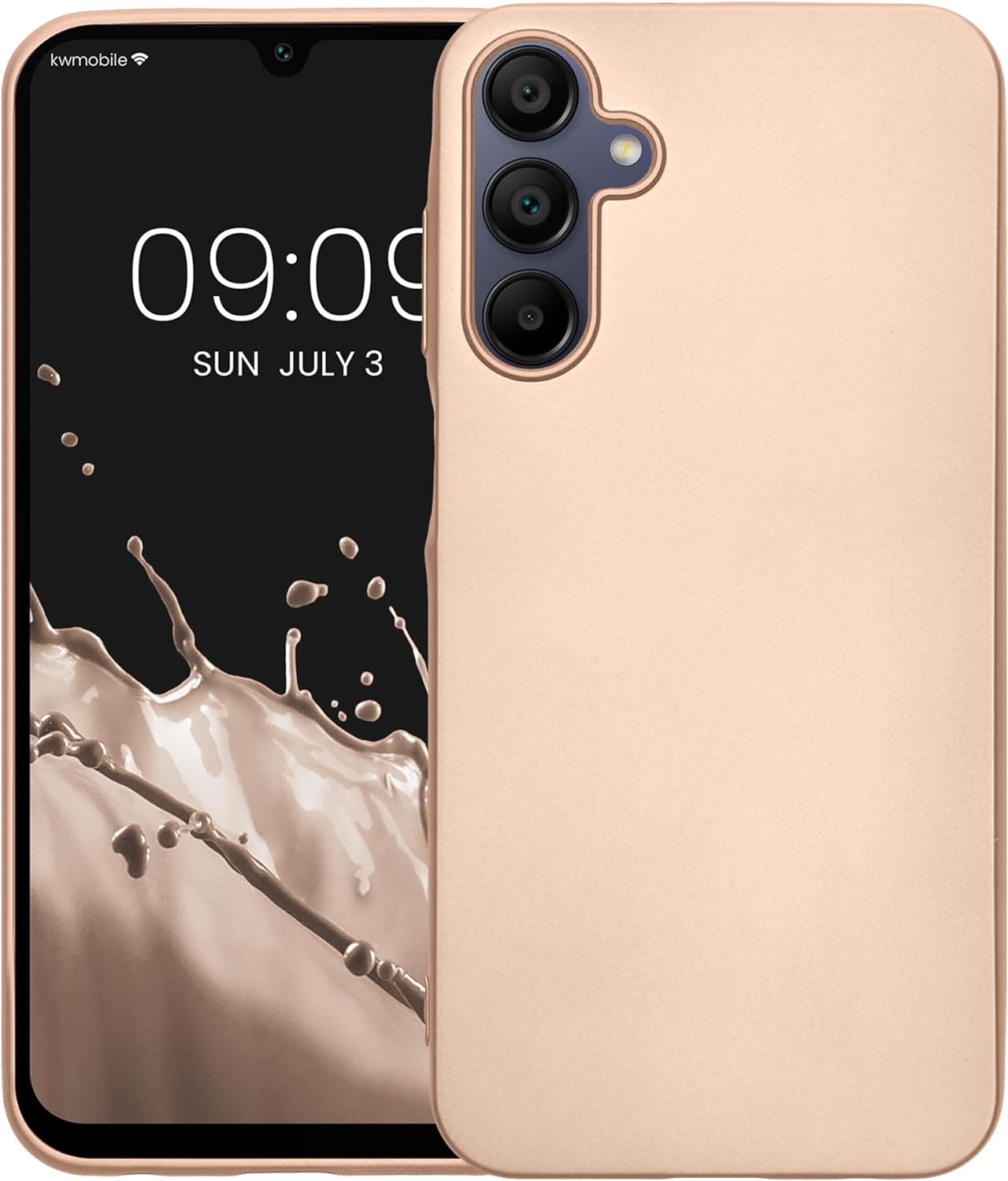 KW Samsung Galaxy A15 4G / A15 5G Θήκη Σιλικόνης TPU - Metallic Gold - KWM000021MJ005C
