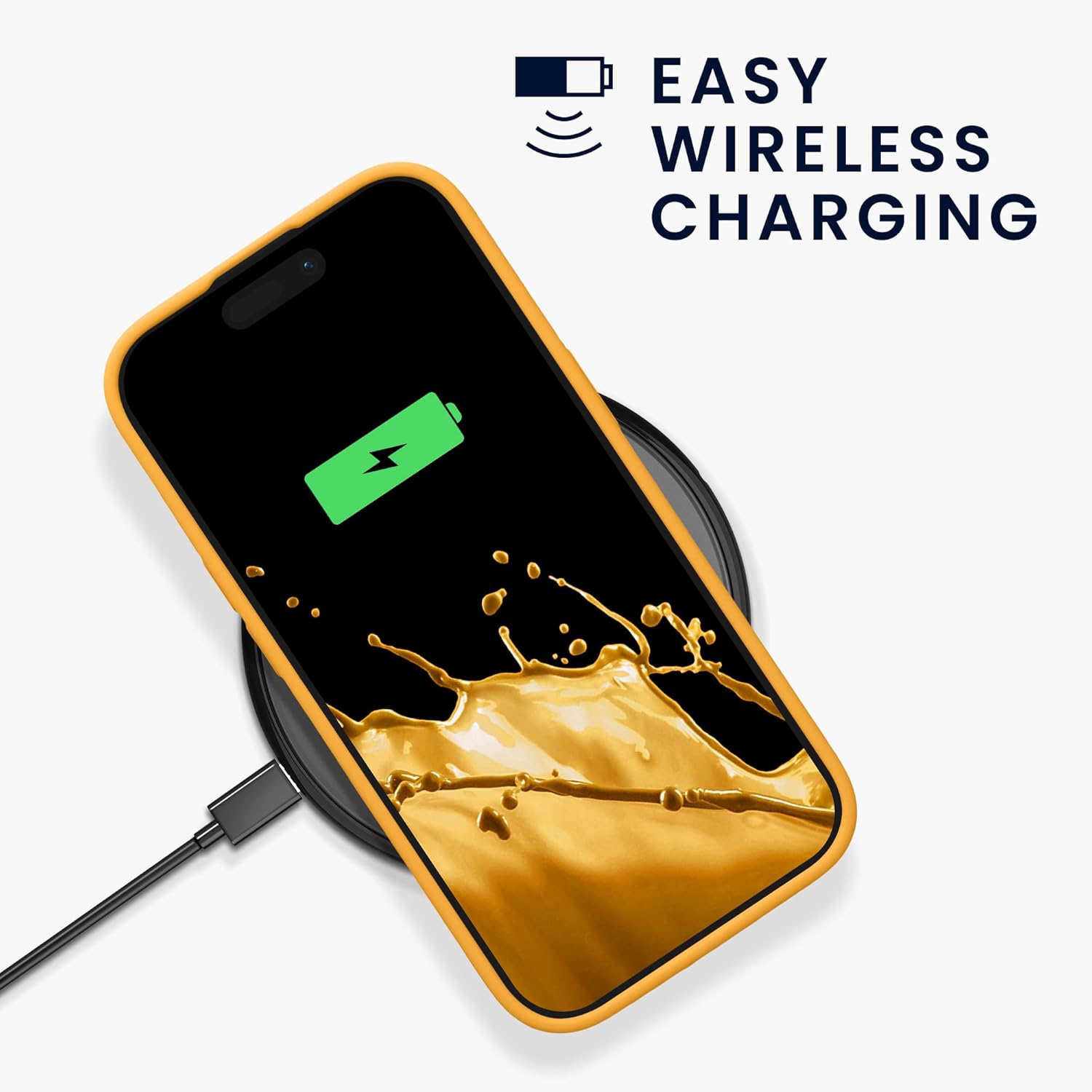 KW iPhone 15 Θήκη Σιλικόνης Rubberized TPU - Mango