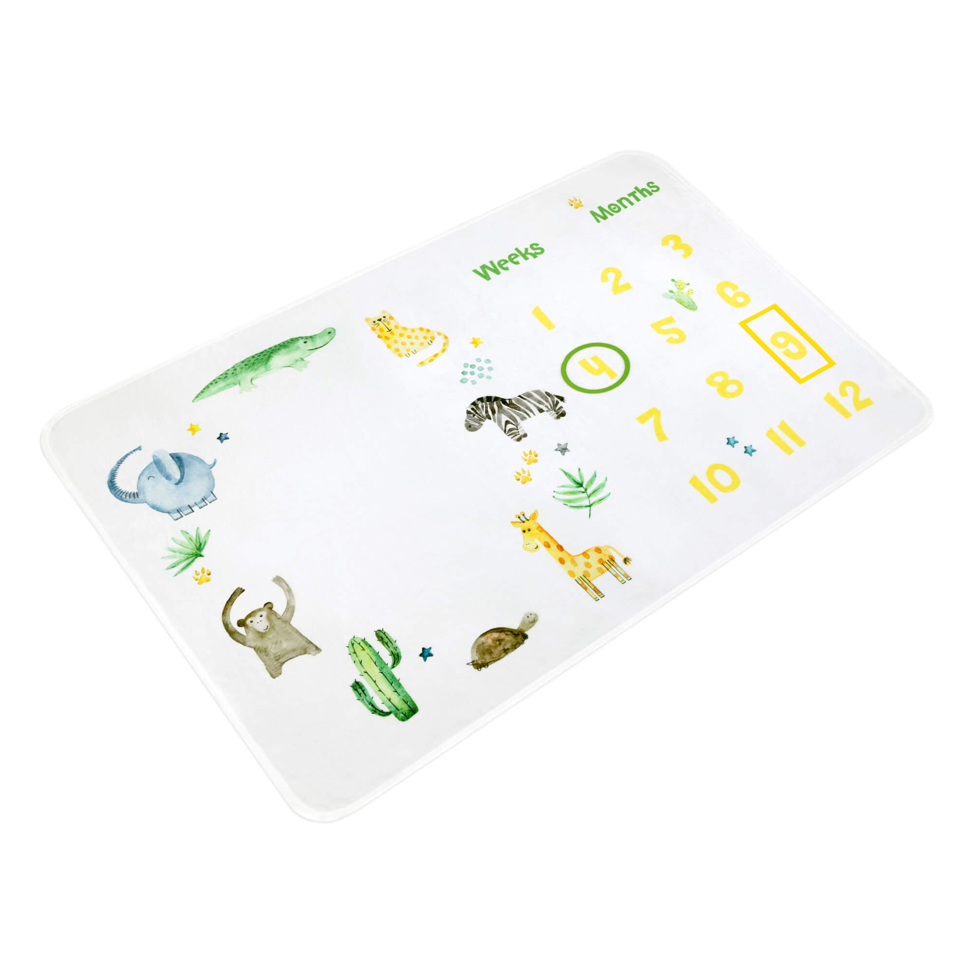 Navaris Βρεφική Κουβέρτα Ορόσημο - Design Animals - White / Multicolor - 54818.01