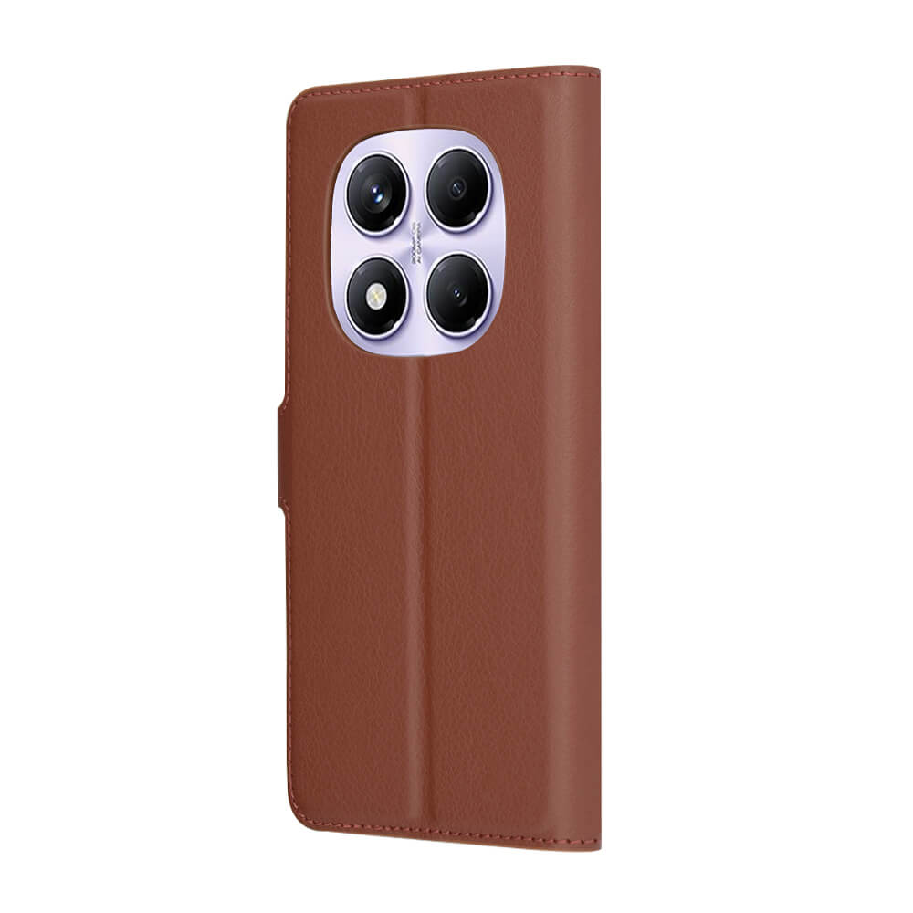 Techsuit Xiaomi Redmi Note 14 Pro 4G - Leather Folio - Θήκη Πορτοφόλι από Δερματίνη με Stand - Brown