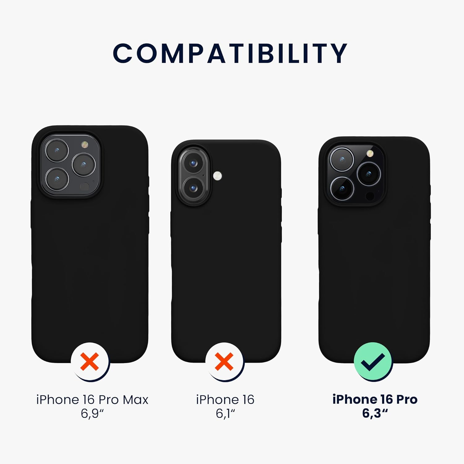 KW iPhone 16 Pro Θήκη Σιλικόνης Rubberized TPU - Black