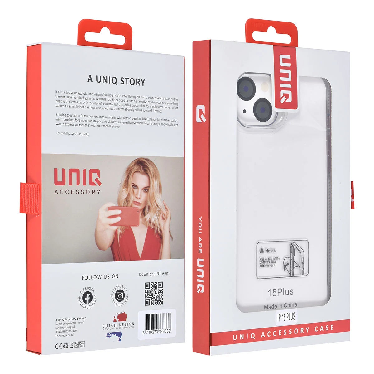 Tuniq iPhone 15 Plus / 14 Plus - Σκληρή Θήκη με Πλαίσιο Σιλικόνης - Ημιδιάφανο Λευκό / Διάφανο