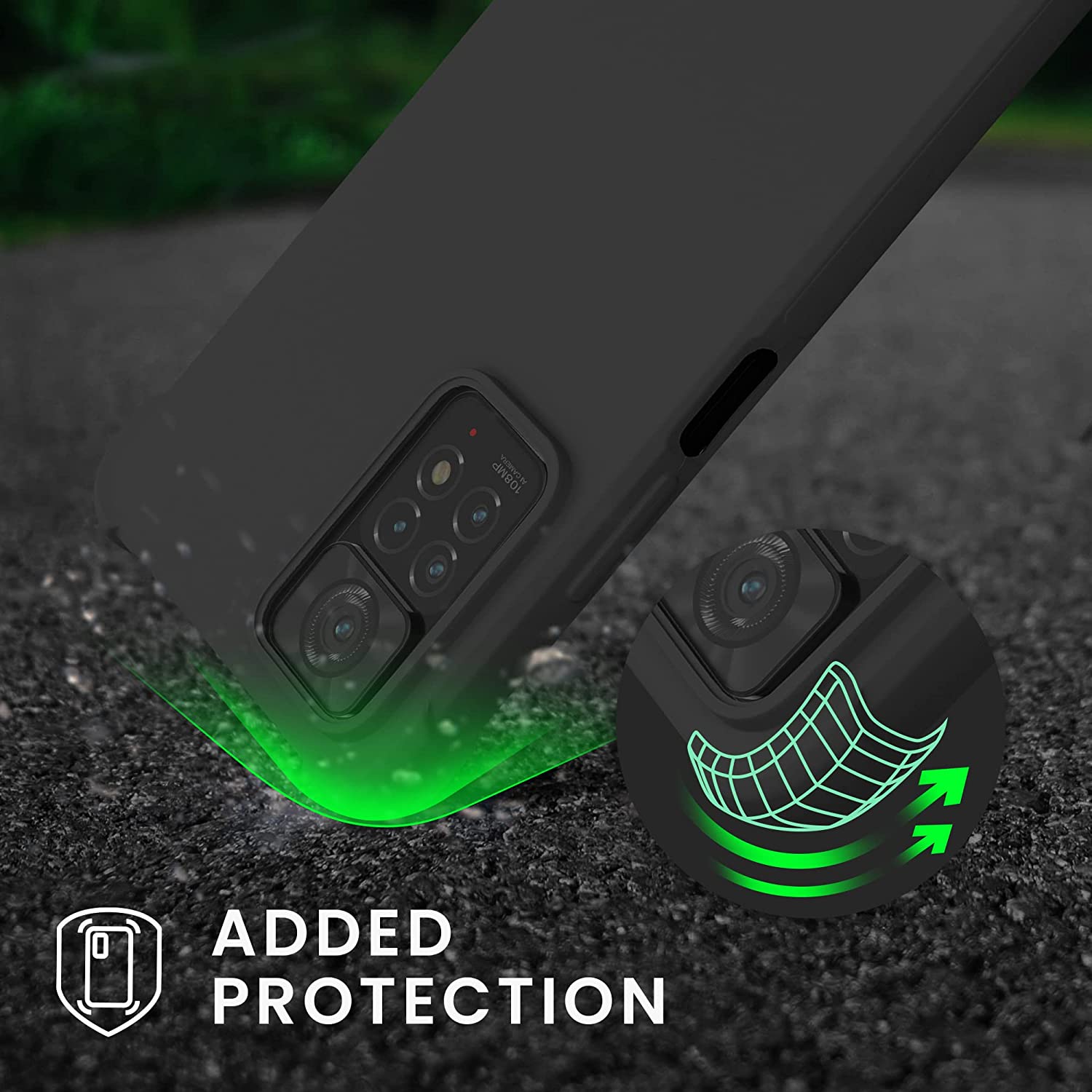 KW Xiaomi Redmi Note 11 Pro+ 5G Θήκη Σιλικόνης TPU με Λουράκι - Black - 58911.01