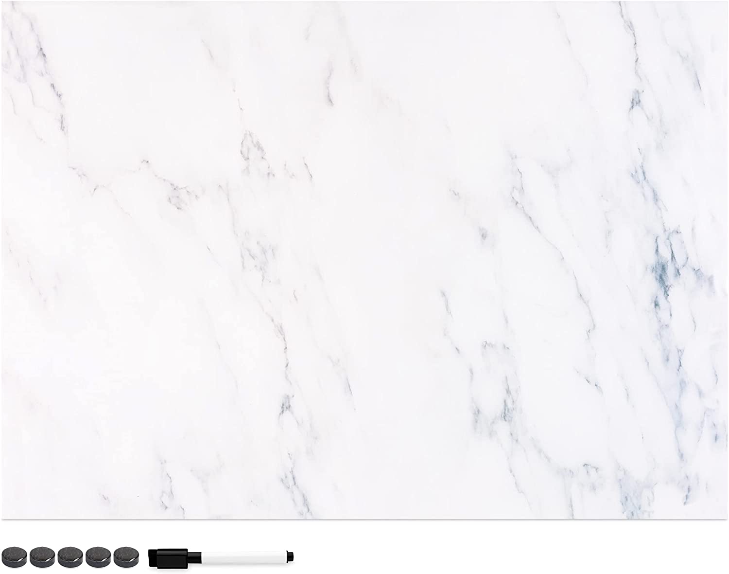 Navaris Μαγνητικός Πίνακας Ανακοινώσεων - 70 x 50 cm - White Marble - 49996.04