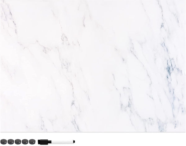 Navaris Μαγνητικός Πίνακας Ανακοινώσεων - 70 x 50 cm - White Marble - 49996.04 - likebrands.gr