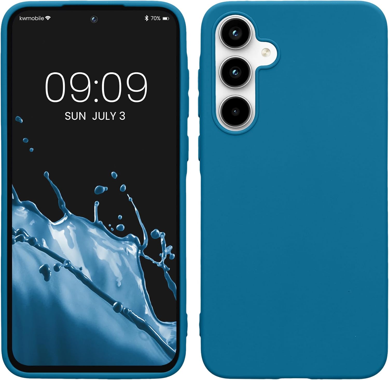 KW Samsung Galaxy A35 5G Λεπτή Θήκη Σιλικόνης TPU - Caribbean Blue